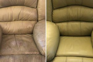 Leather restoration upholstery cleaning